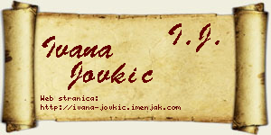 Ivana Jovkić vizit kartica